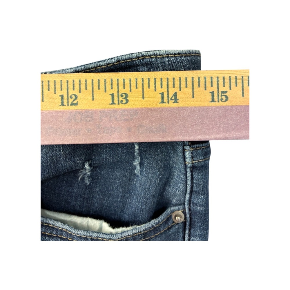 Levi's 711 Skinny Jeans Dark Wash Distressed Size 28x30 - Picture 4 of 10